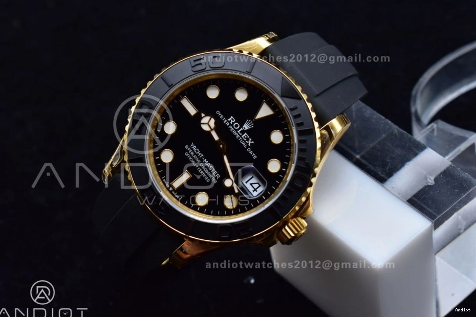 Black Ceramic 1:1 on 3D Edition Best Rubber Strap Yacht-Master VSF VS3235 42mm Black Bezel 226658 0410